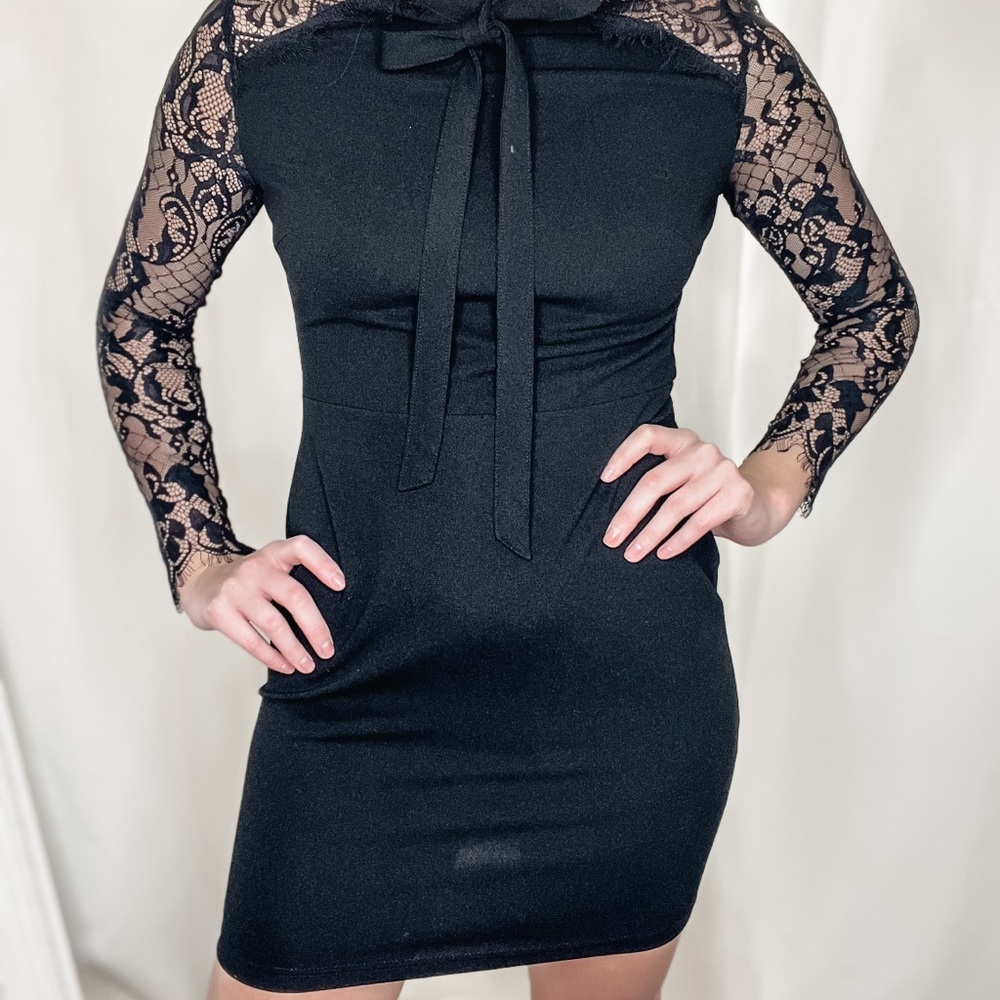 Black tight short dress